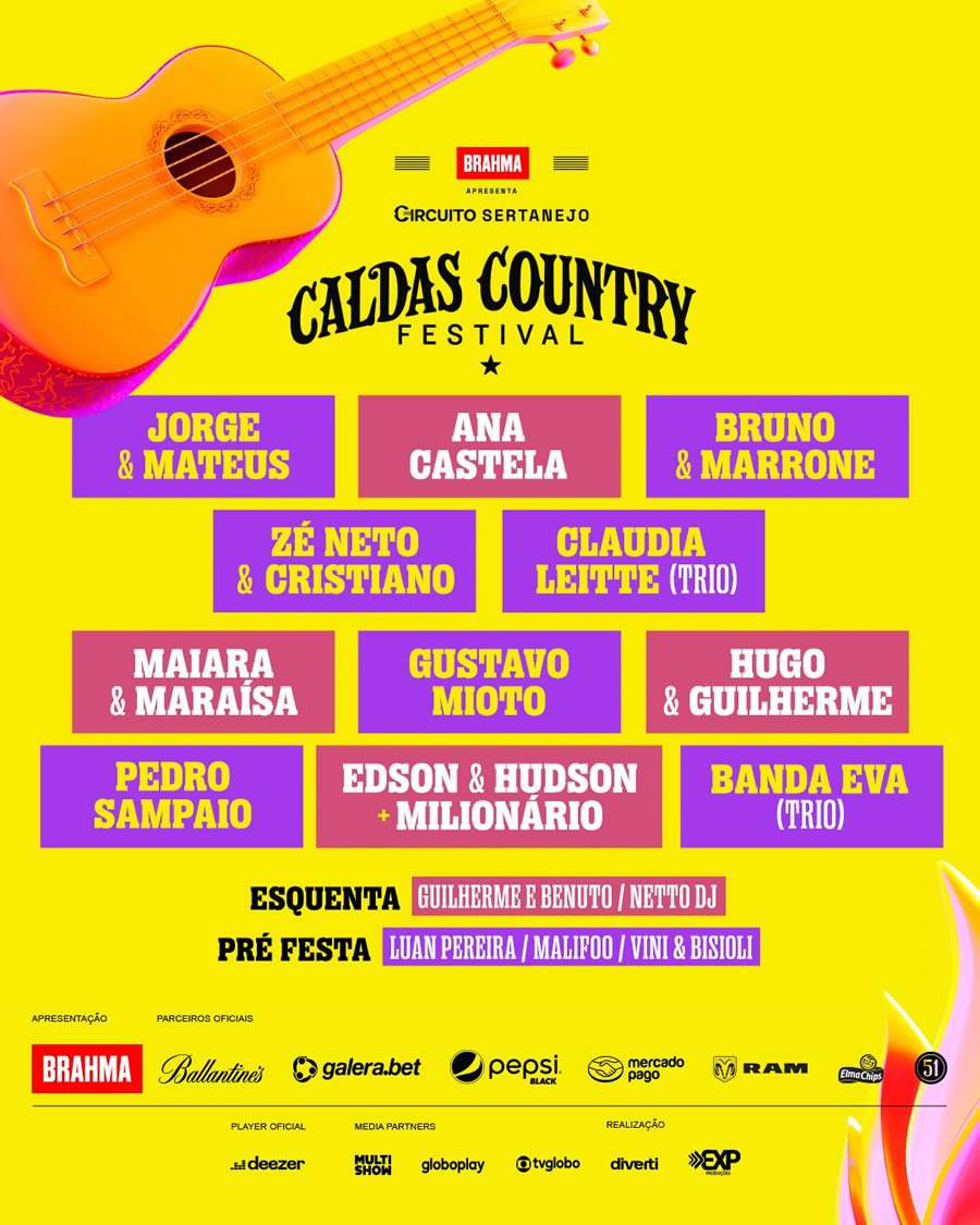 Caldas Country Festival anuncia três novidades e define line-up; confira todas as atrações