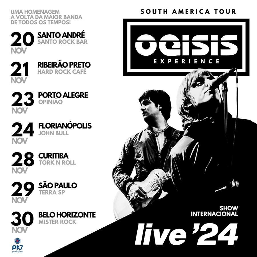 Oeisis Experience Live &#039;24: a magia do Oasis com shows exclusivos no Brasil