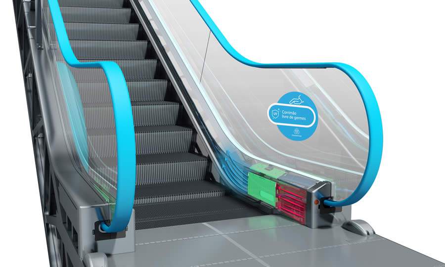 Solução da thyssenkrupp Elevadores torna escadas rolantes do São Luís Shopping seguras contra a propagação da Covid-19