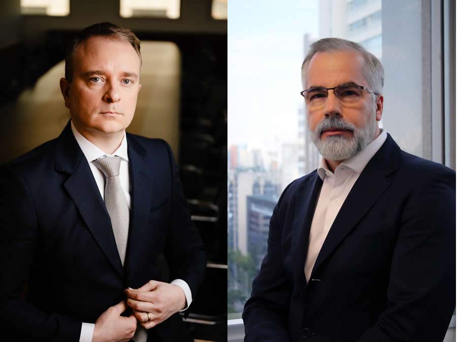 Carlos Eduardo Eichhorn, diretor de gestão de recursos da MAPFRE Investimentos, e Ricardo Ventrilho, chefe de relações institucionais da Asset.