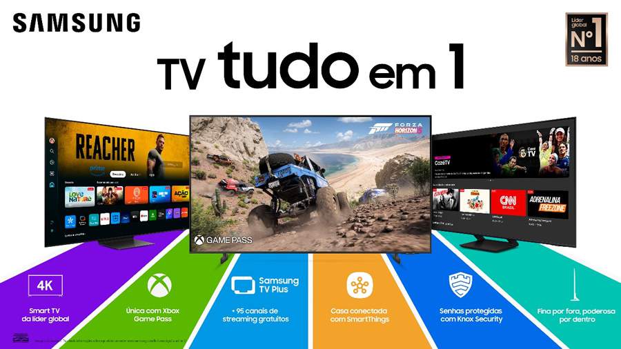 ‘TV Tudo em 1’ da Samsung promove a mais completa experiência com múltiplas opções de conteúdo, conectividade, segurança e design