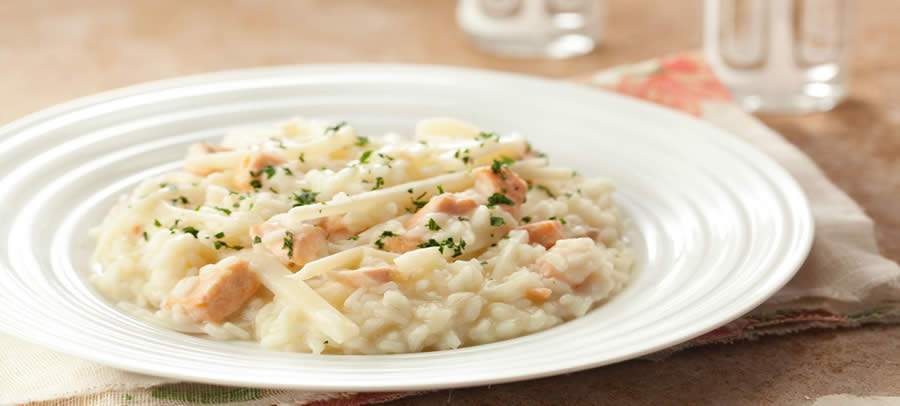 Risoto de Palmito e Salmão