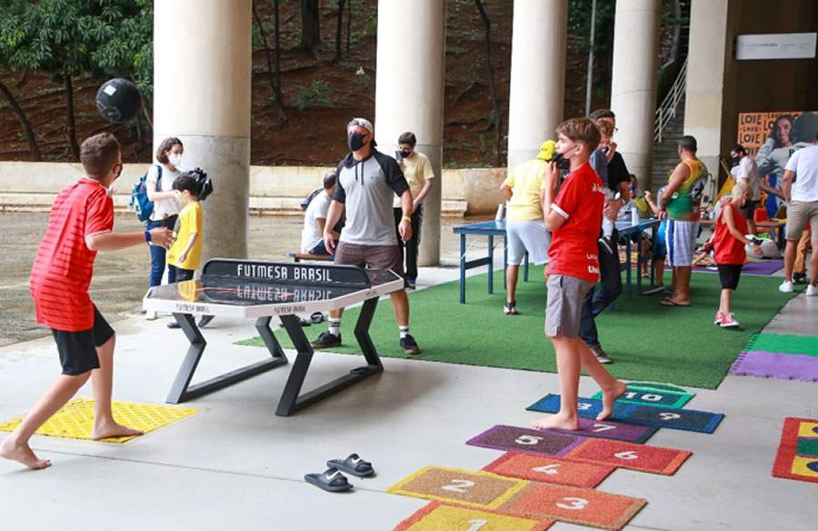 Um sábado cheio de diversão é o que promete as atividades do “Rua do Brincar”. Foto: Ciete Silvério/Museu do Futebol.