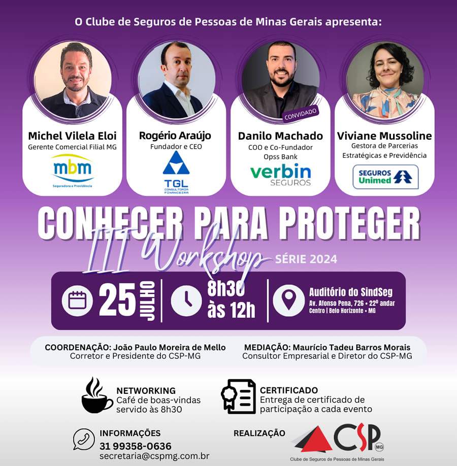 CSP-MG promove mais um evento da série Conhecer para Proteger