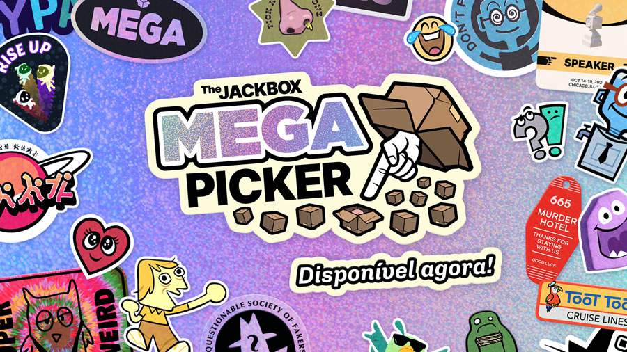 Torne as suas festas ainda mais divertidas com o The Jackbox Megapicker, disponível hoje no Steam!