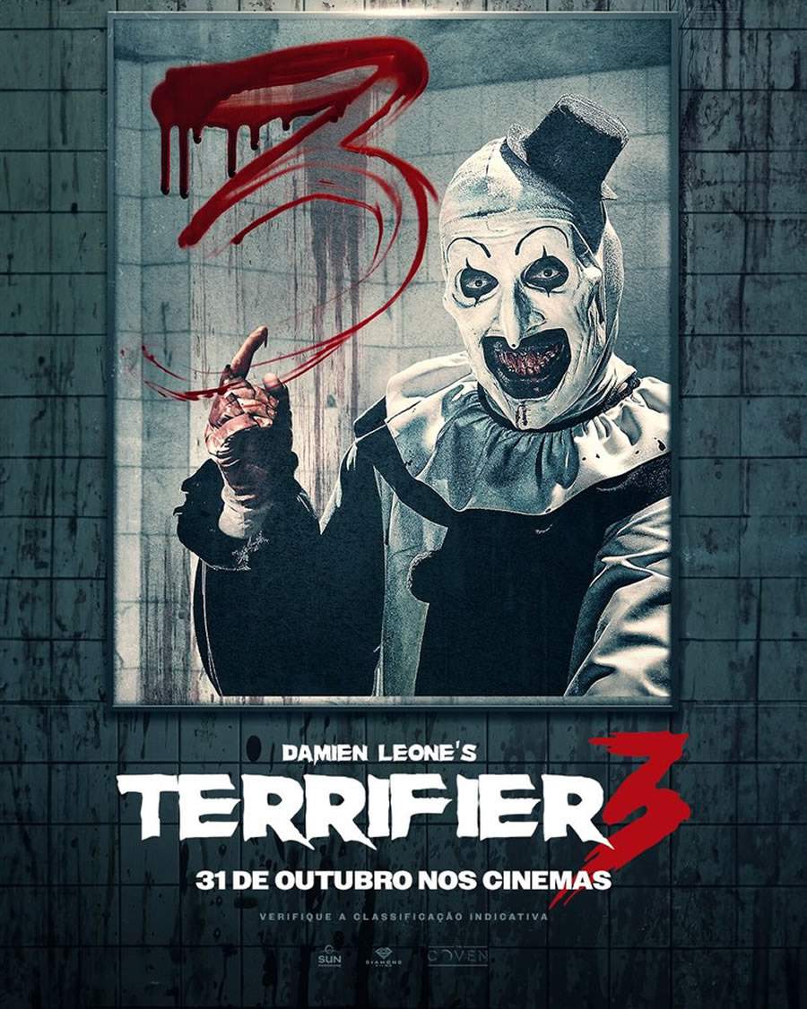 Terrifier 3 - Diamond Films Libera Pôster Oficial do Filme Mais Aterrorizante da Franquia