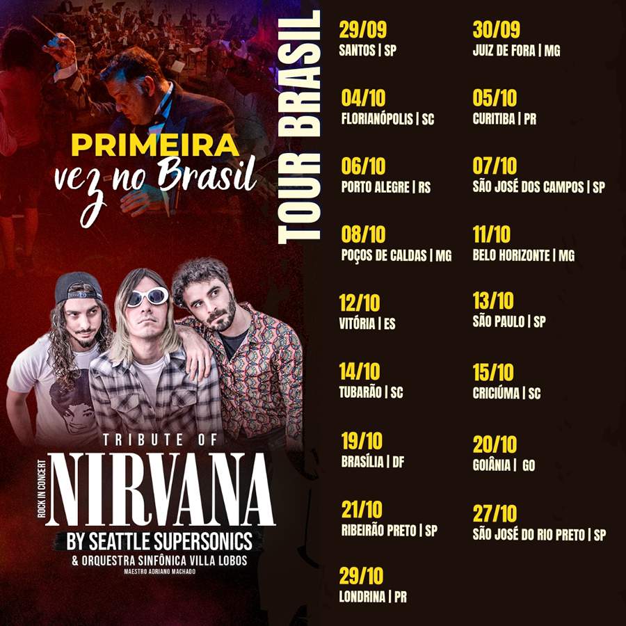 Maior tributo ao Nirvana do mundo entra em contagem regressiva para tour com Orquestra Sinfônica Villa Lobos