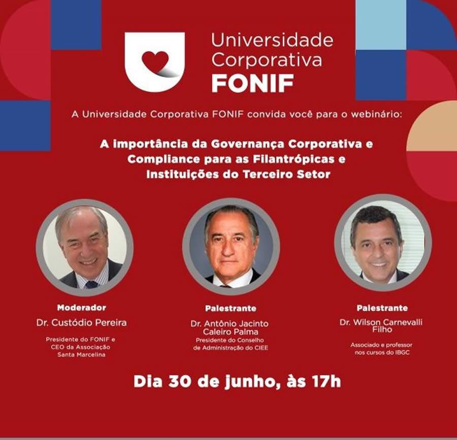 Webinar gratuito debate governança corporativa e compliance para as filantrópicas