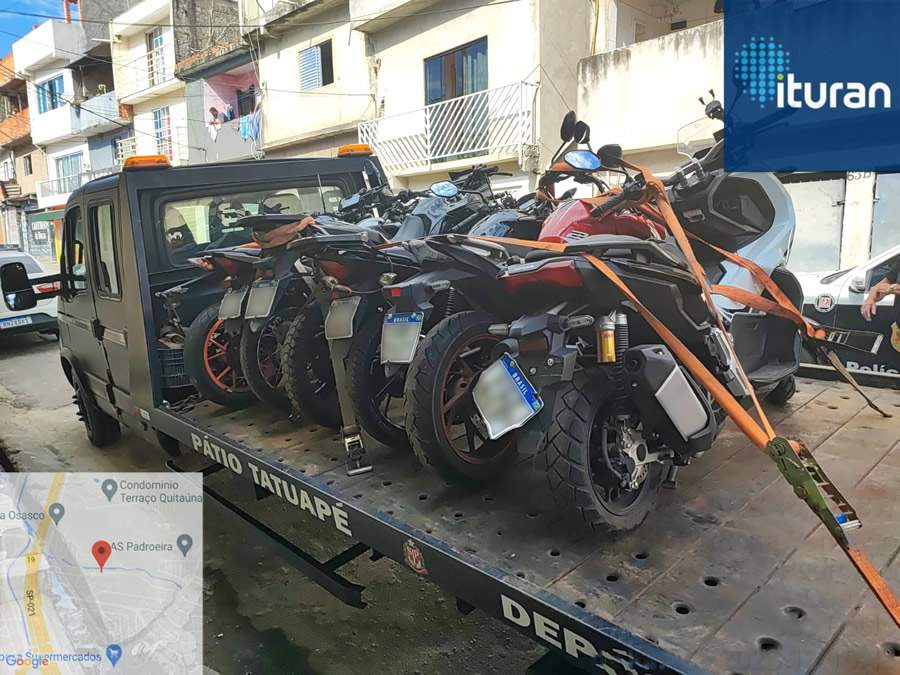 Monitoramento da Ituran revela motos roubadas/furtadas escondidas em apartamentos em SP