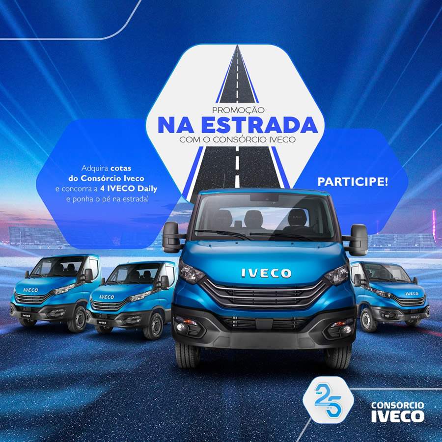 Consórcio Iveco anuncia campanha promocional com sorteio de caminhões para clientes em comemoração ao seu aniversário de 25 anos