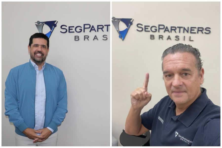 Foto (E/D): Os corretores de seguros Fernando Gonçalves e Luca Pirani