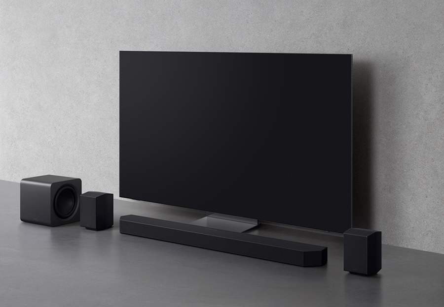 Soundbar Q990F, da Samsung - Crédito: Divulgação Samsung Electronics