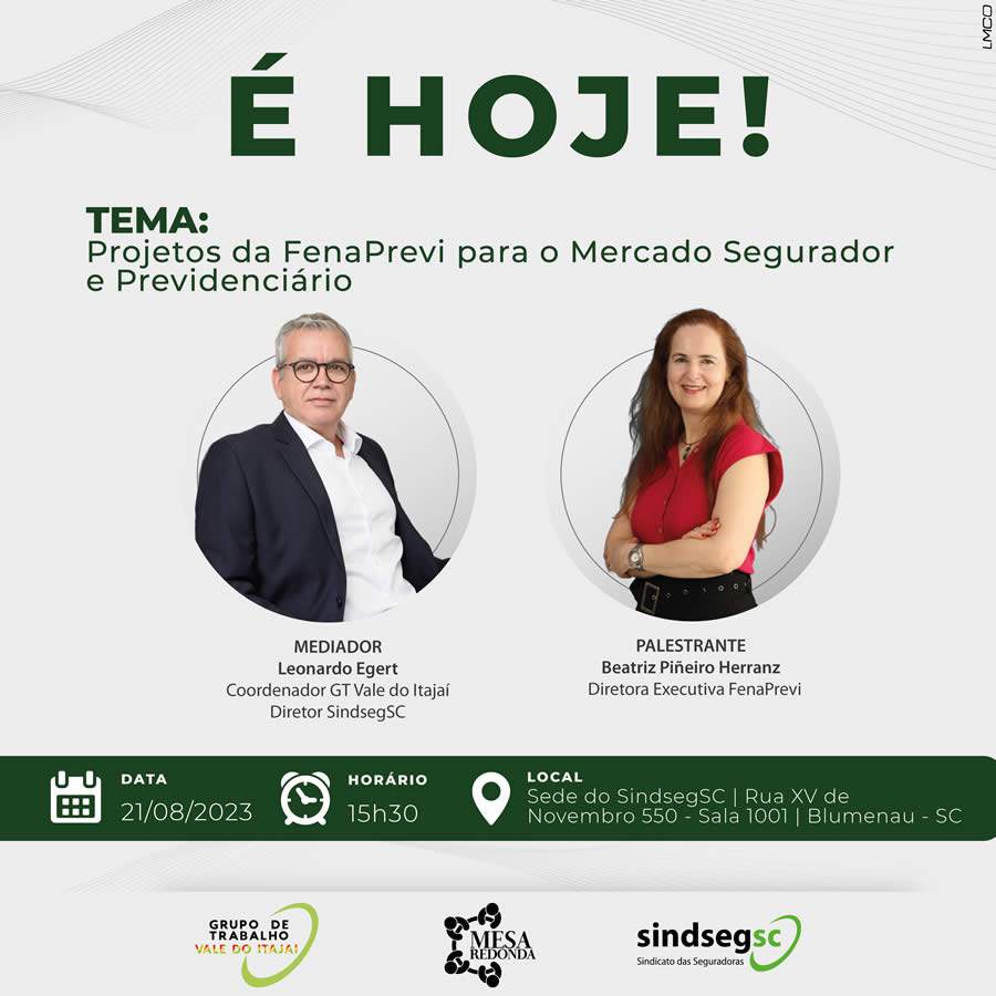 Chegou o dia da Mesa Redonda com a Diretora Executiva da FenaPrevi na sede do SindsegSC