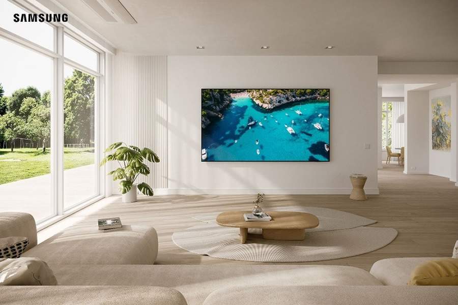 Super Big TV DU9000 Crystal UHD 4K de 98 polegadas da Samsung. Imagem meramente ilustrativa.