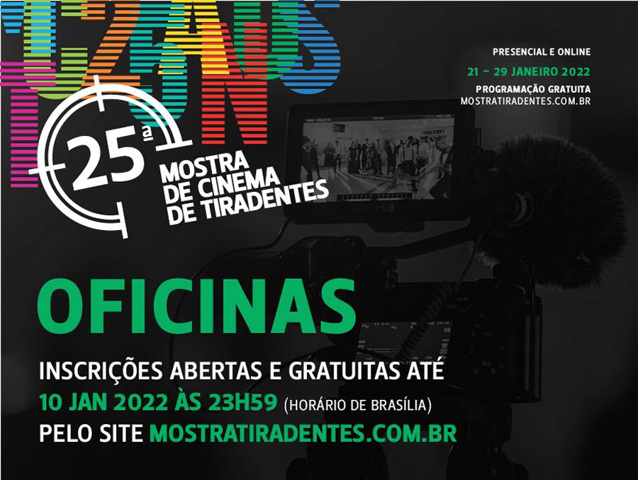 Inscrições abertas e gratuitas para as oficinas da 25a Mostra de Cinema de Tiradentes - Divulgação - Universo Produção