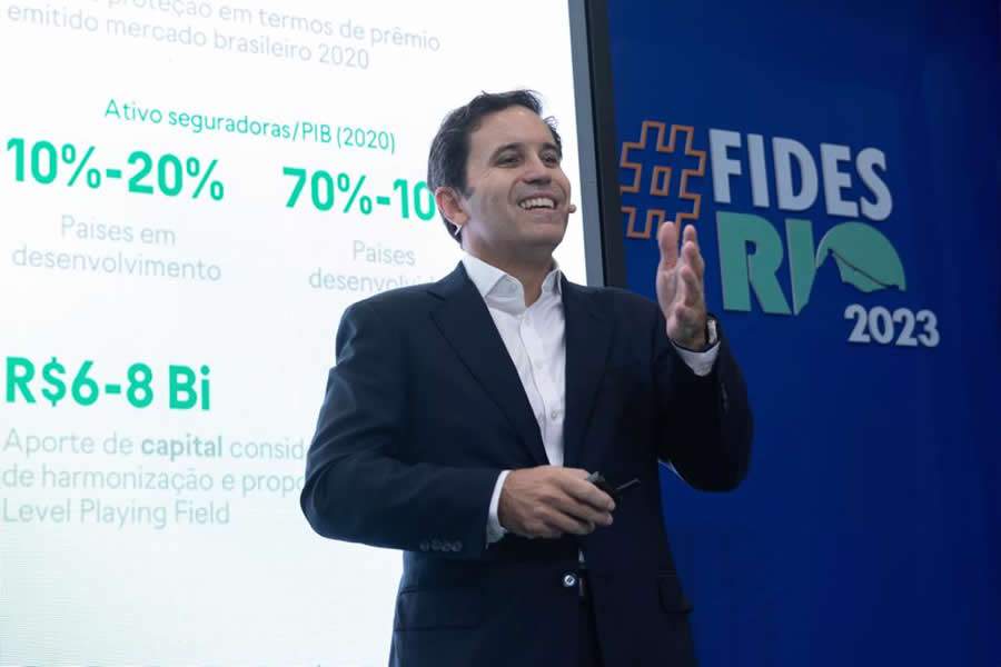 Rodrigo Botti, vice-presidente financeiro do IRB(Re) na Fides 2023 