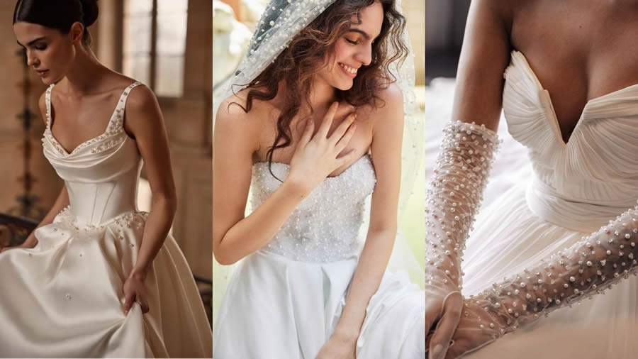 Do clássico ao contemporâneo, pérolas agregam elegância na moda noiva