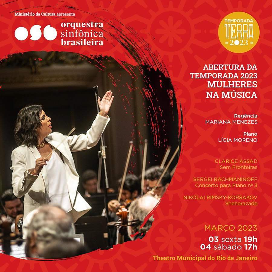 Orquestra Sinfônica Brasileira abre Temporada 2023 com concertos dias 3 e 4 de março, no Theatro Municipal do Rio de Janeiro