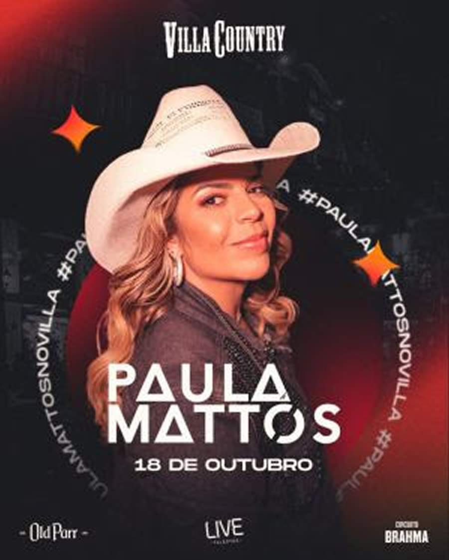 Paula Mattos estreia novo show e grava inéditas no Villa Country