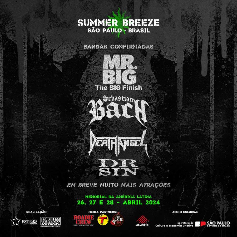 Summer Breeze 2024 Confirma Mais 4 Nomes Para O Line Up. Entre Eles, Mr. Big, Que Passará Por Aqui Com Show da Turnê de Despedida da Banda