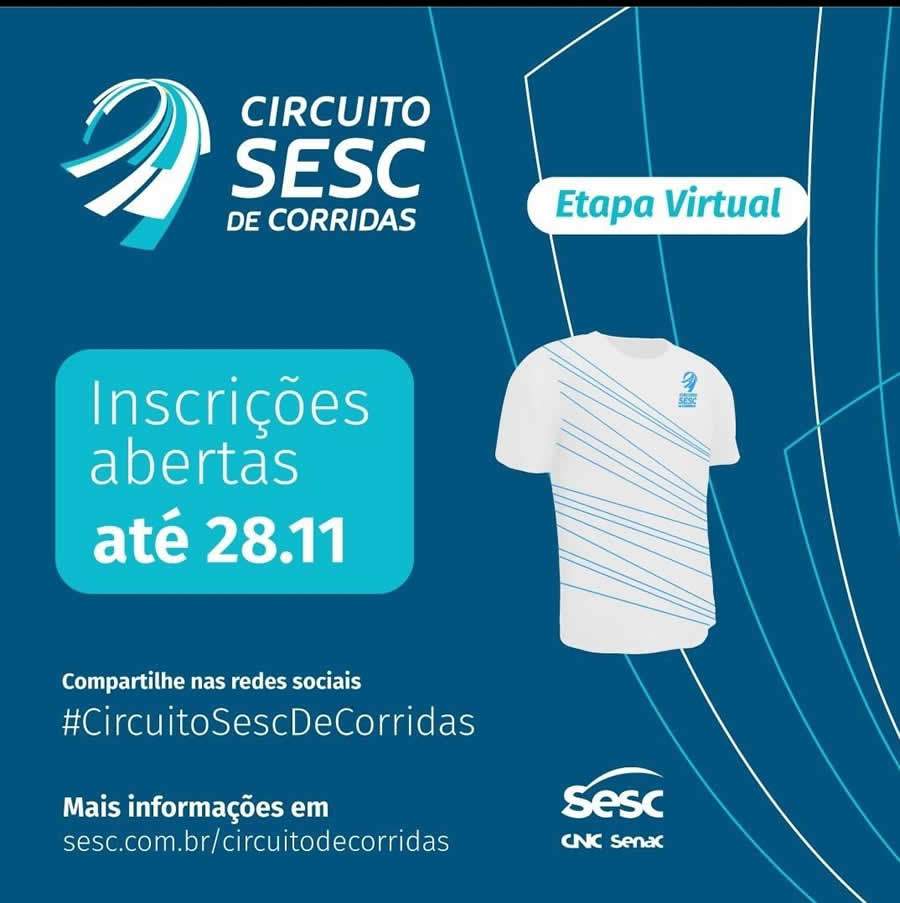 Circuito Sesc de Corridas promove etapa virtual solidária em dezembro