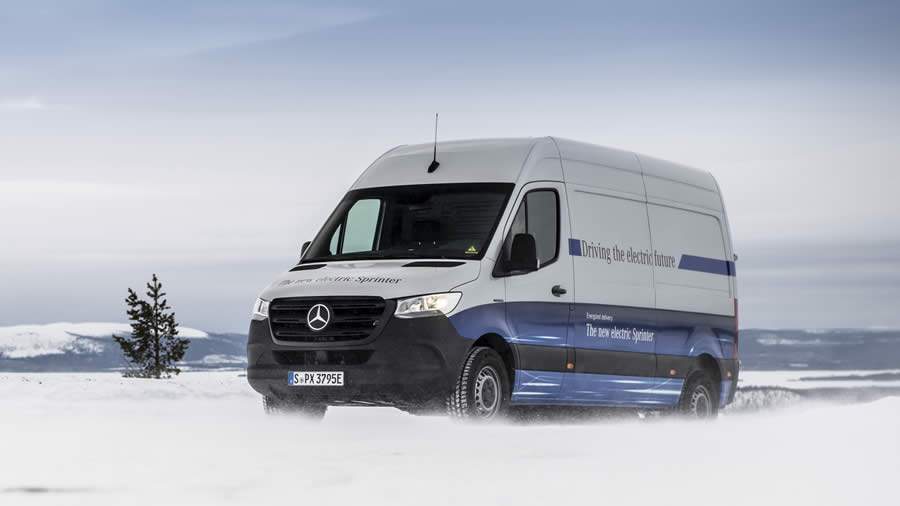 Sprinter elétrica encerra com êxito os rigorosos testes de inverno no Círculo Polar Ártico