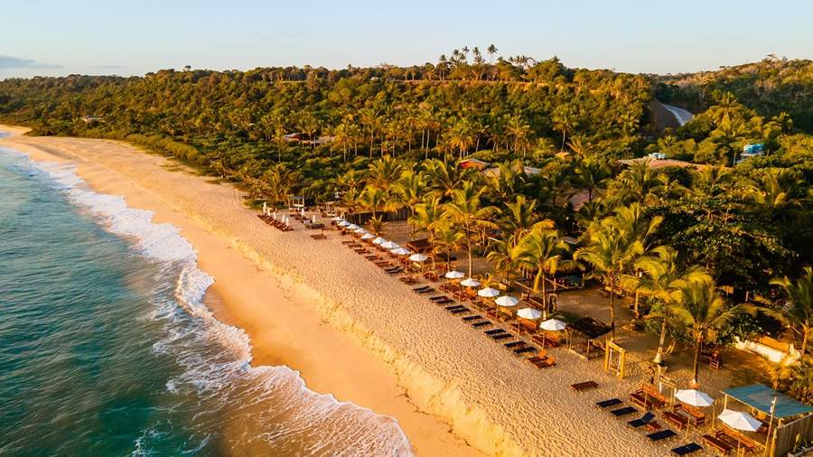   Pousada Travel Inn Trancoso vista aérea na praia do Rio Verde (Divulgação)