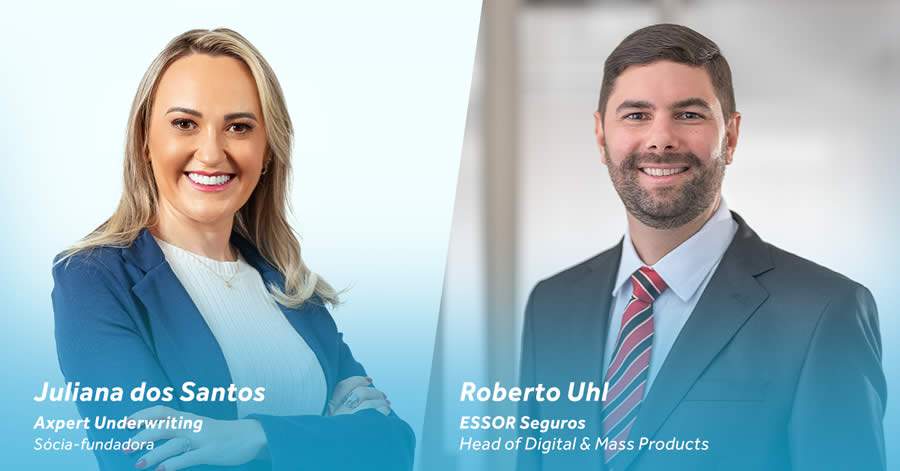 Juliana Santos -Axpert e Roberto Uhl - ESSOR Seguros