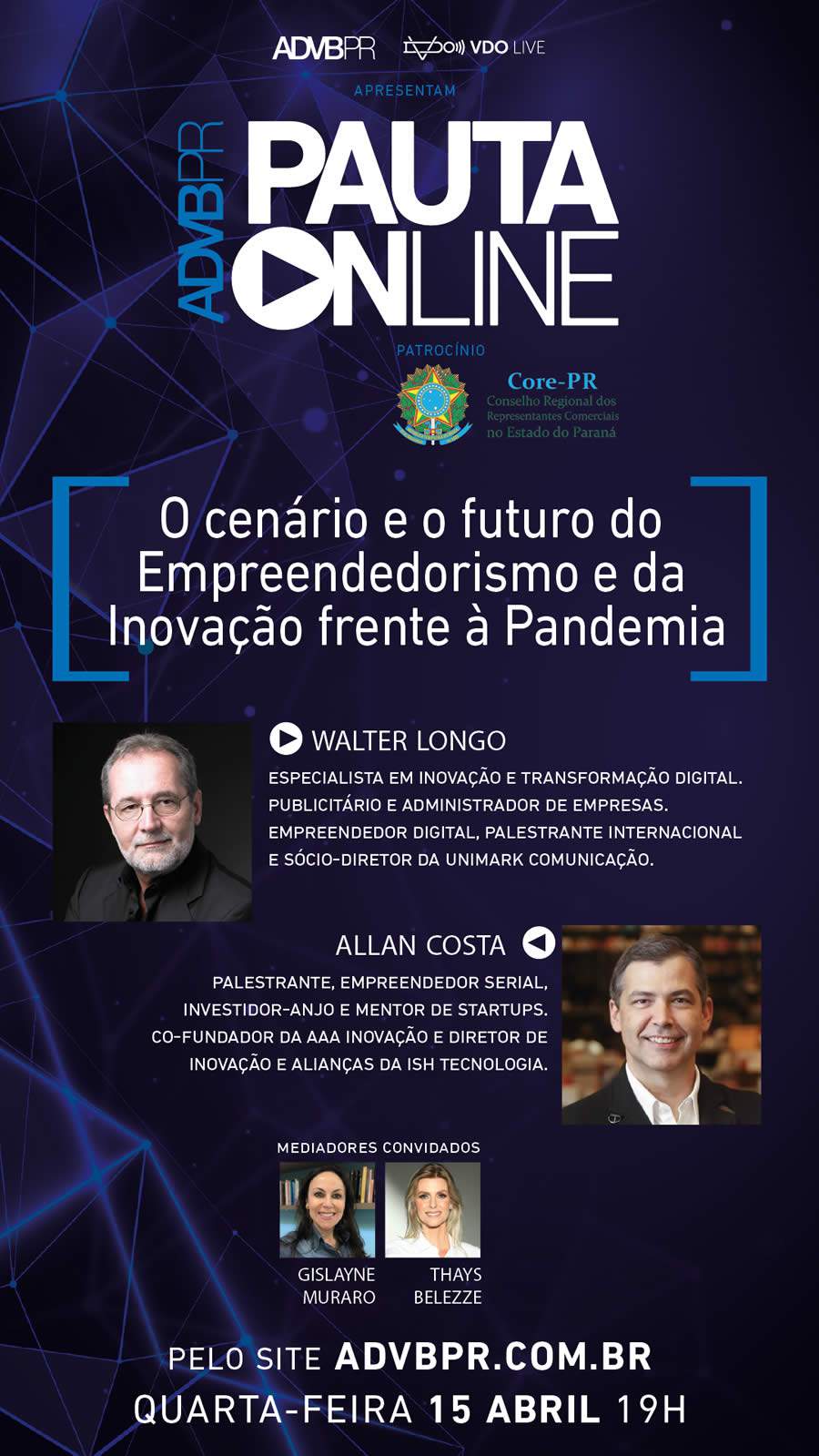 ADVB-PR lança série de debates on-line sobre os impactos da COVID-19 nos negócios