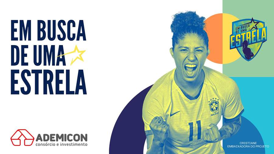 Ademicon patrocina projeto &quot;Em Busca de Uma Estrela&quot;, voltado para mulheres que sonham jogar futebol profissional