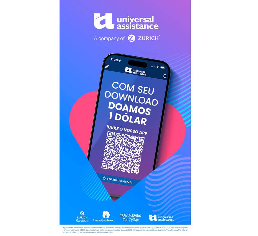 Universal Assistance lança campanha ‘Download Solidário’ e doa 1 dólar cada vez que seu app for baixado