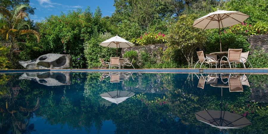 Piscina e área de lazer do Solar da Ponte em Tiradentres (MG) - (Divulgação)