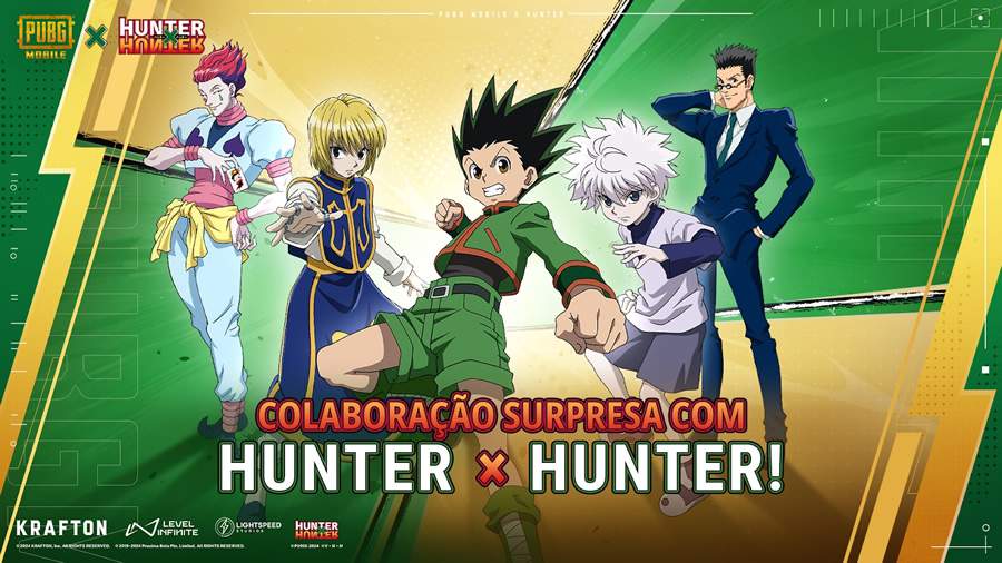 PUBG MOBILE anuncia parceria com Hunter x Hunter