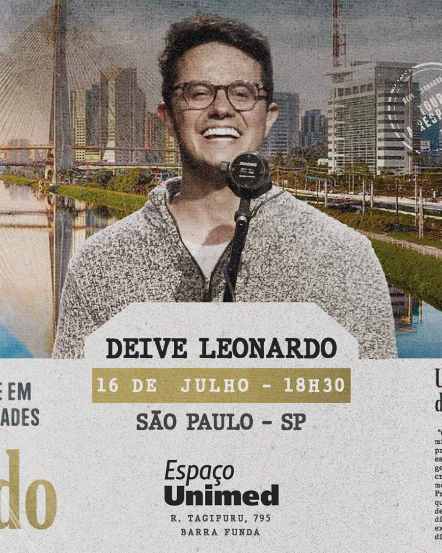 Deive Leonardo se apresenta no Espaço Unimed com tour &quot;A Resposta&quot;