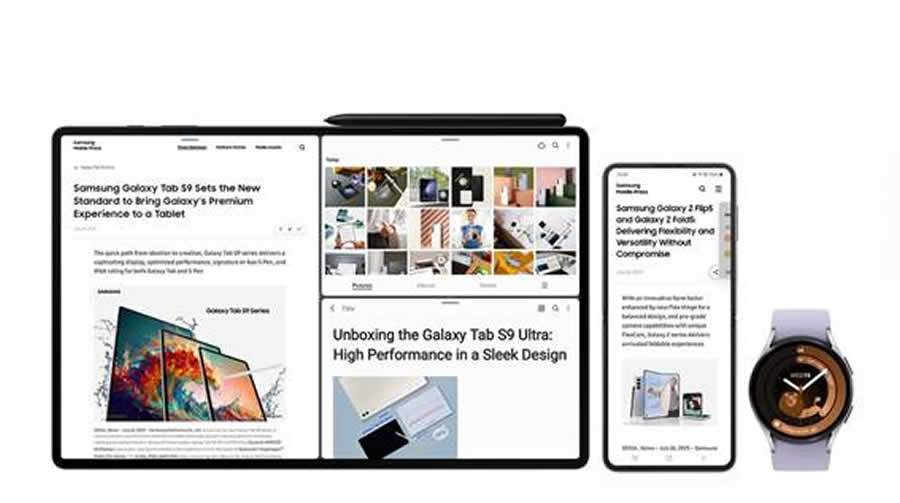 Samsung leva as mais recentes experiências dos dispositivos Galaxy Z Fold5, Z Flip5, linha Tab S9 e linha Watch6 para gerações anteriores