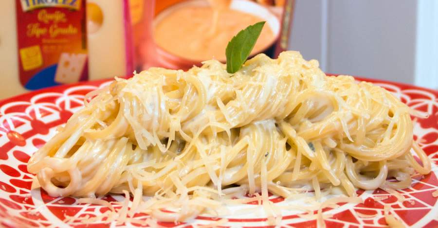 Macarrão ao molho de queijos Fondue, Queijo Azul e Gouda - Divulgação - Marca Tirolez