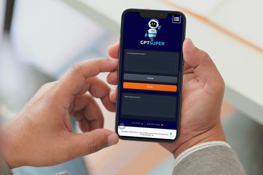 Interface do GPTSuper, da CD2 Retail Tech, para varejo - CD2 Retail Tech