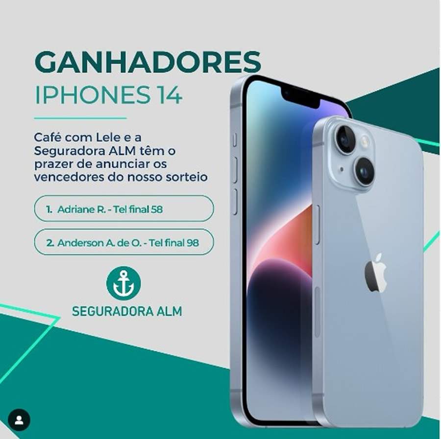 Ganhadores iphone Seguradora ALM