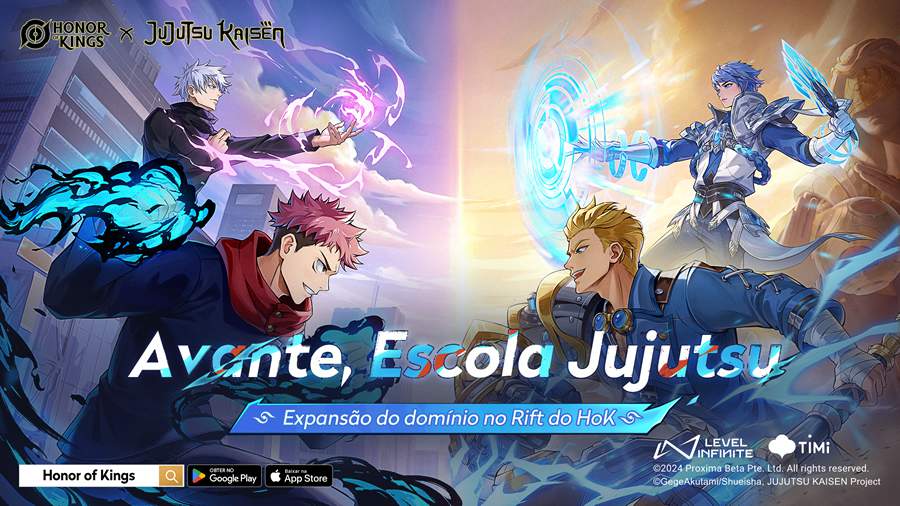 Avante, Escola Jujutsu! Mais detalhes revelados sobre a colaboração de Honor of Kings x Jujutsu Kaisen