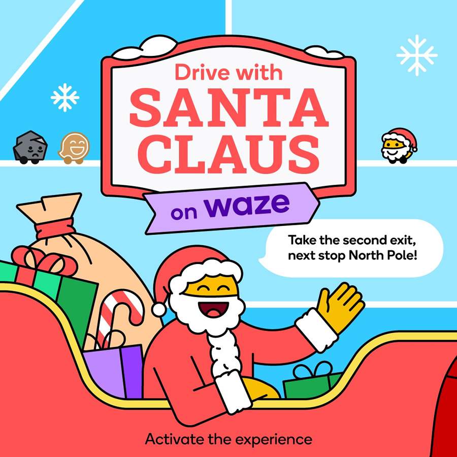 Ho-ho-ho! Waze tem voz do Papai Noel para o Natal