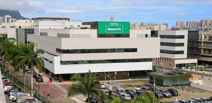 Hospital Unimed localizado na Barra da Tijuca - Crédito: Divulgação Hospital Unimed