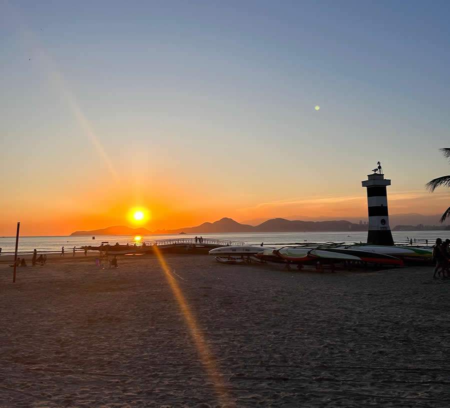 Praia da Aparecida, em Santos