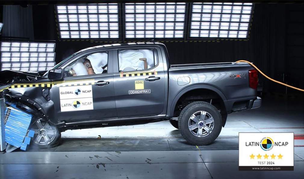 Ford Ranger recebe cinco estrelas em teste do Latin NCAP