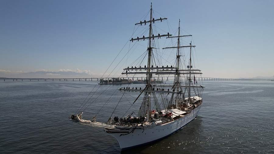 Veleiro Statsraad Lehmkuhl no Píer Mauá, Rio de Janeiro, onde acontece o seminário Green Technology for Sustainable Oceans - Foto: Vitor Marigo/Consulado Geral da Noruega.