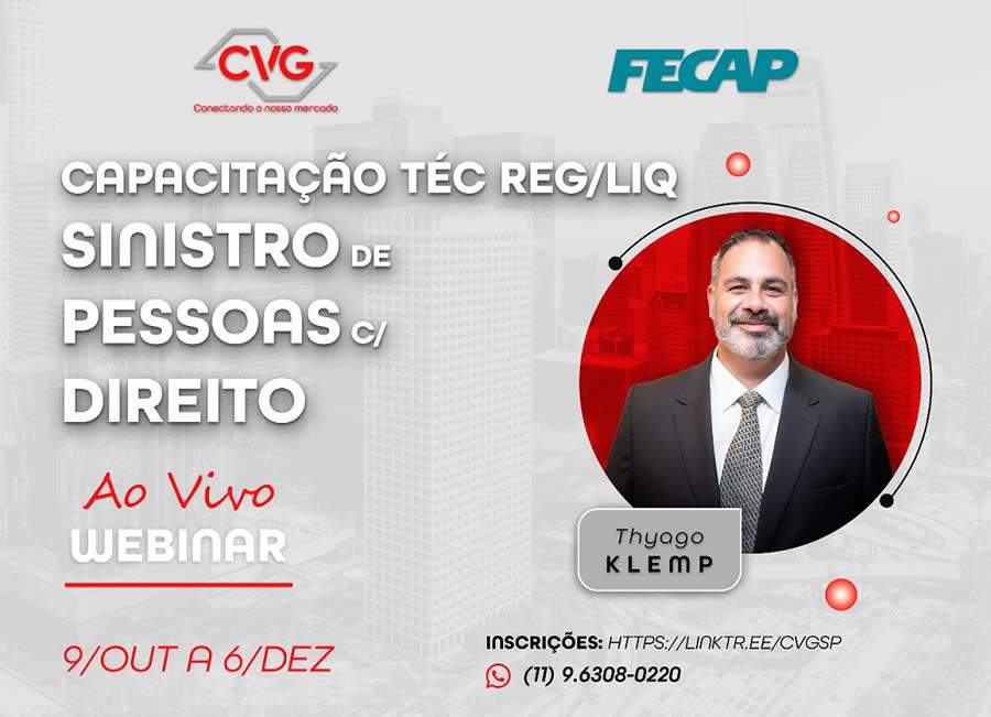 CVG-SP abre inscrições para cursos online de riscos pessoais e sinistros