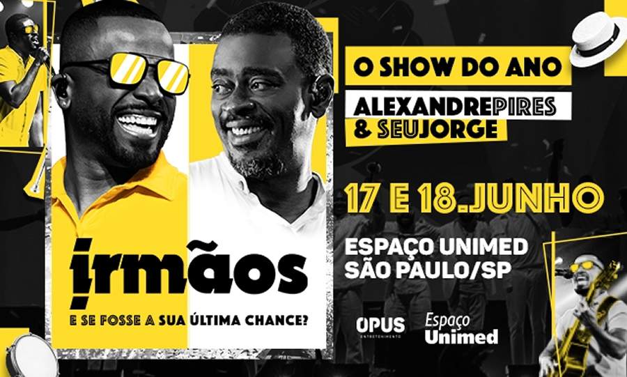 Seu Jorge e Alexandre Pires se apresentam no Espaço Unimed