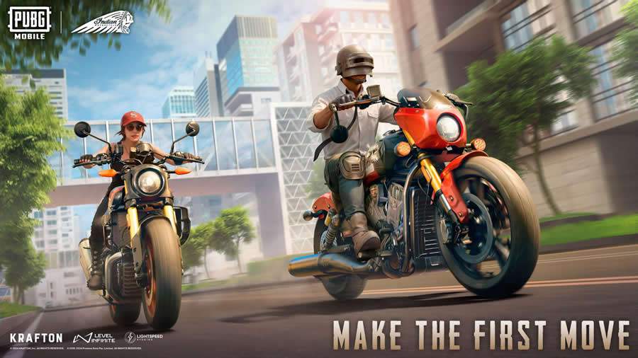 PUBG MOBILE anuncia parceria com a Indian Motorcycles; Icônicas motos aceleram com tudo!