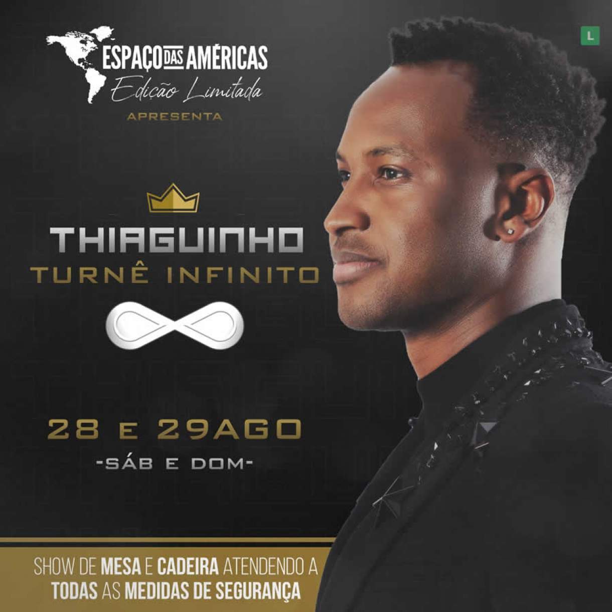 Thiaguinho apresenta show da turnê Infinito em BH neste sábado