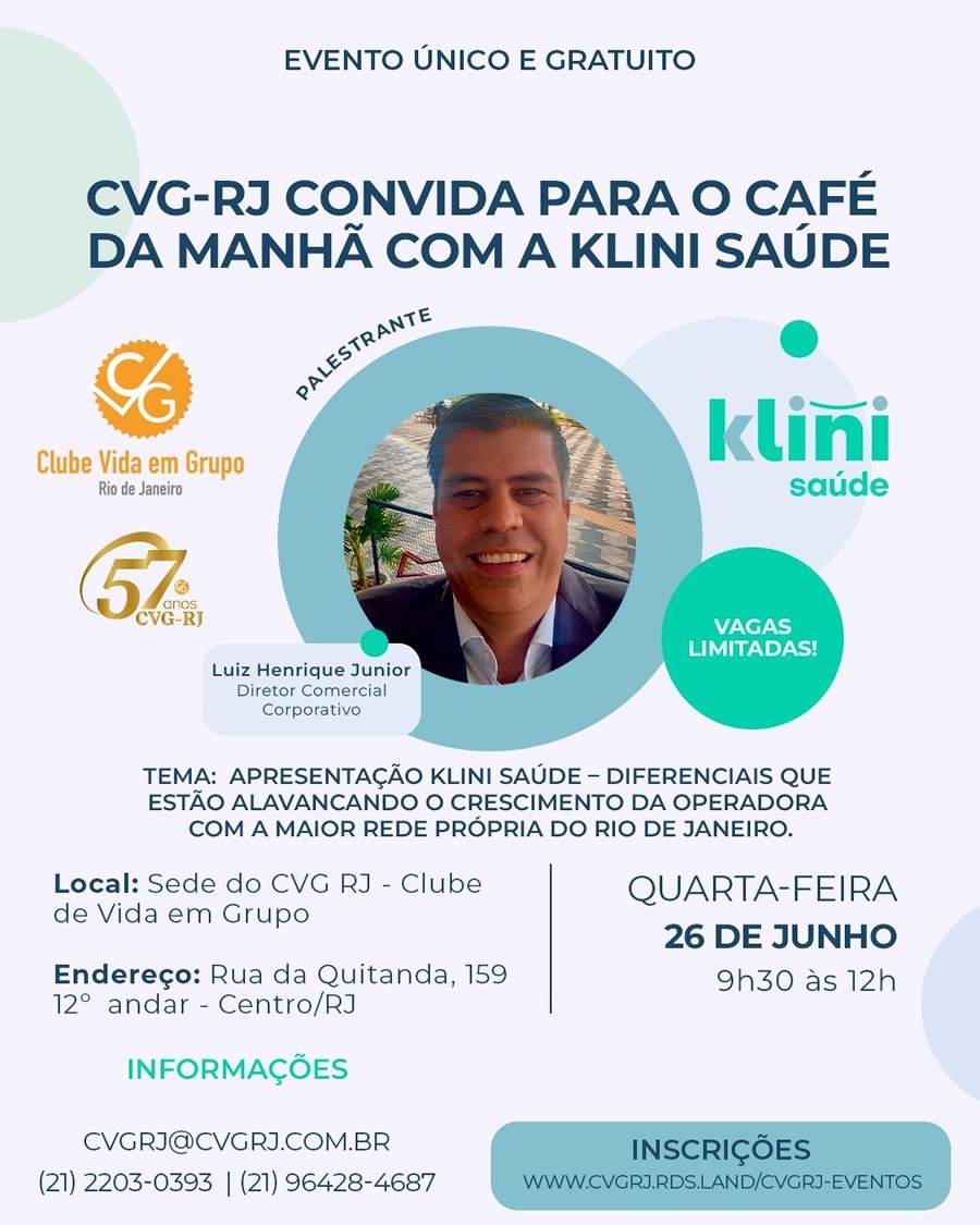 CVG-RJ recebe a Klini Saúde para um café da manhã