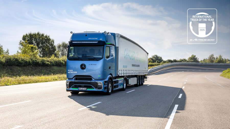 Mercedes-Benz eActros 600 é eleito como o “International Truck of The Year 2025”